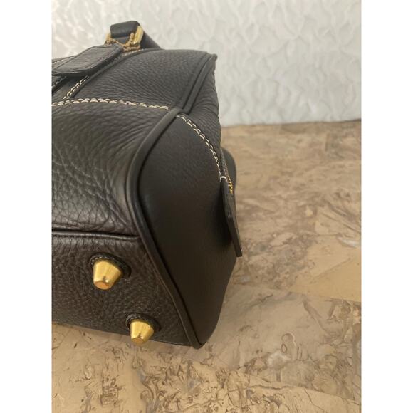 Vintage Coach Hampton light black pebble leather shoulder bag tote Serial F10526 - Picture 8 of 10